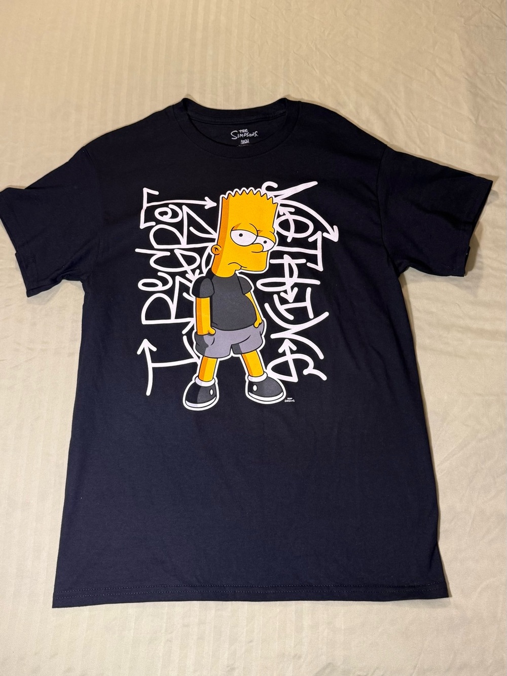 Black Graphic Bart Simpson Short Sleeve Tee